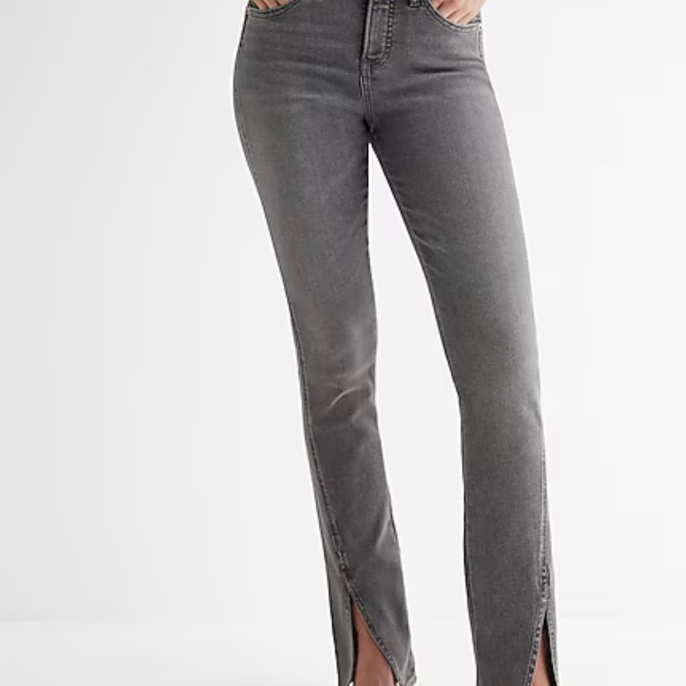 Express Women's Gray Slim Jeans - Picture 3 of 7
